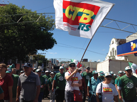 Trabalhadores do comércio levaram o seu apoio