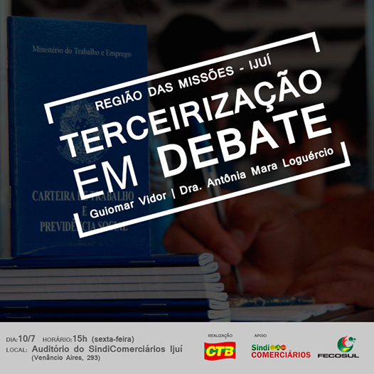 Juíza do Trabalho debate Terceirização em Ijuí