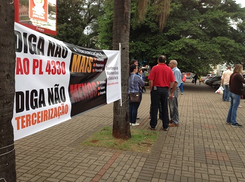 Luta social e Sindical contra a terceirização avança. Movimentos seguirão mobilizados